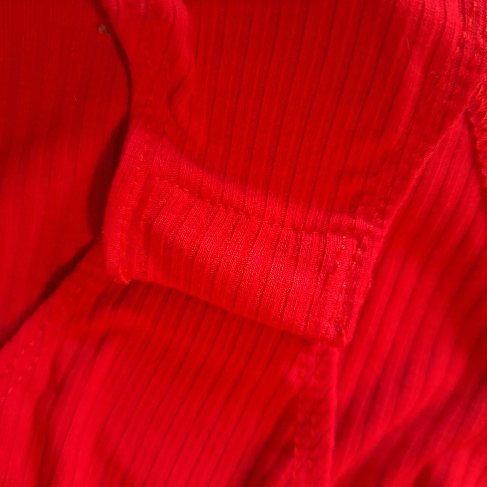 Vibrant Red Ribbed Bodysuit - Picture 5 of 7